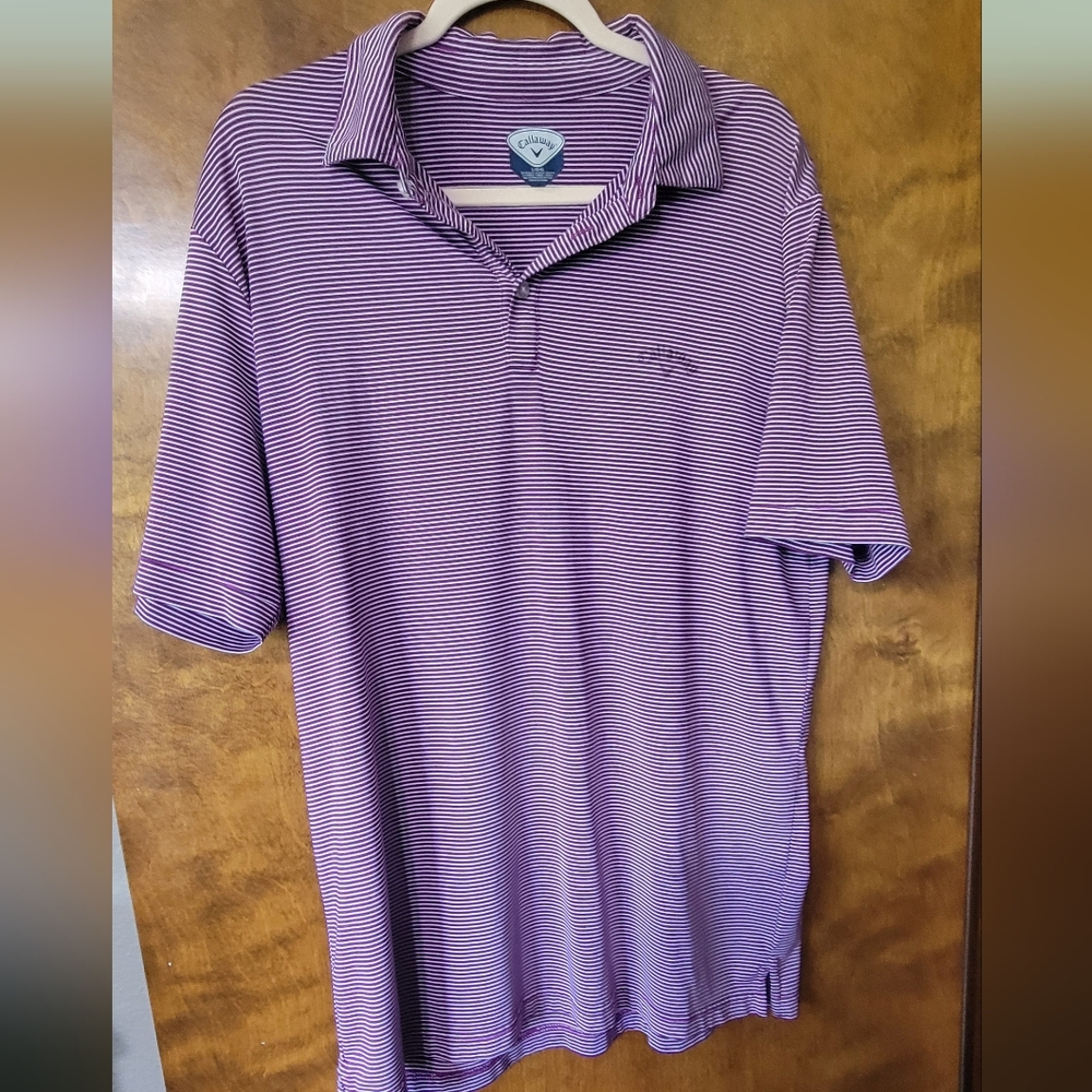 Callaway Purple Polo Shirt Classic Knit Design